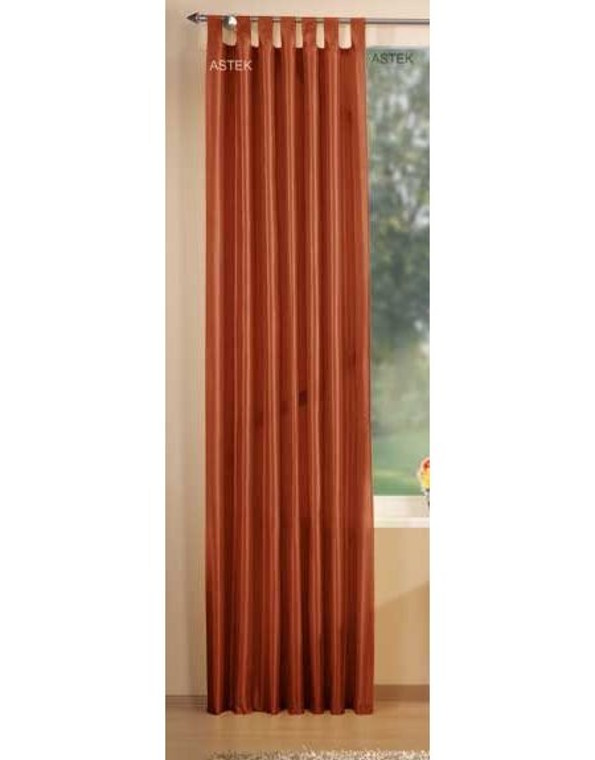 schlaufenschal_blickdicht_taft_teracotta Schlaufenschal blickdicht aus Taft in Terracotta