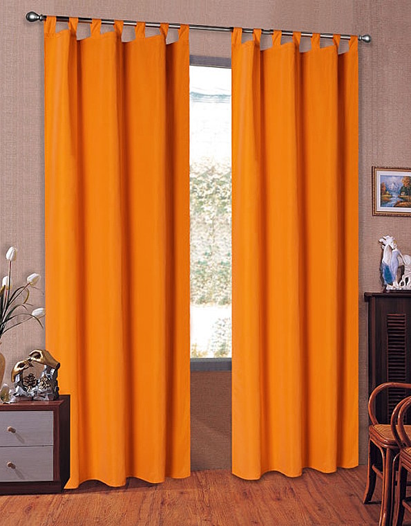 Schlaufenschal aus Microsatin in Orange Schlaufenschal aus Microsatin in Orange