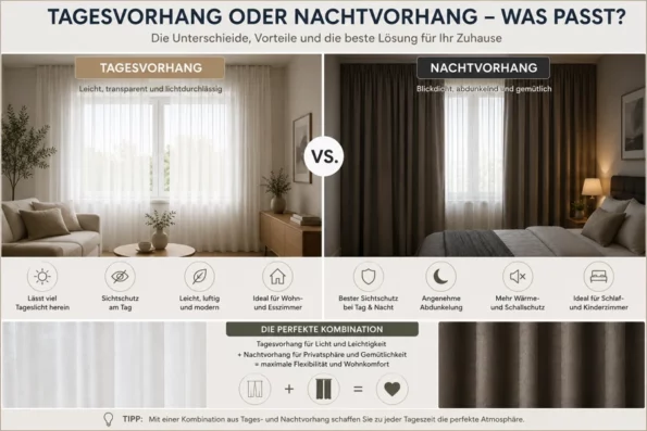 Tagesvorhang oder Nachtvorhang